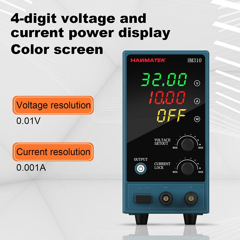 Imagem -02 - Hanmatek-fonte de Alimentação Digital Bancada Mini Interruptor Variável Fonte de Alimentação dc Ajustável com Saída Ativar o Botão Hm310