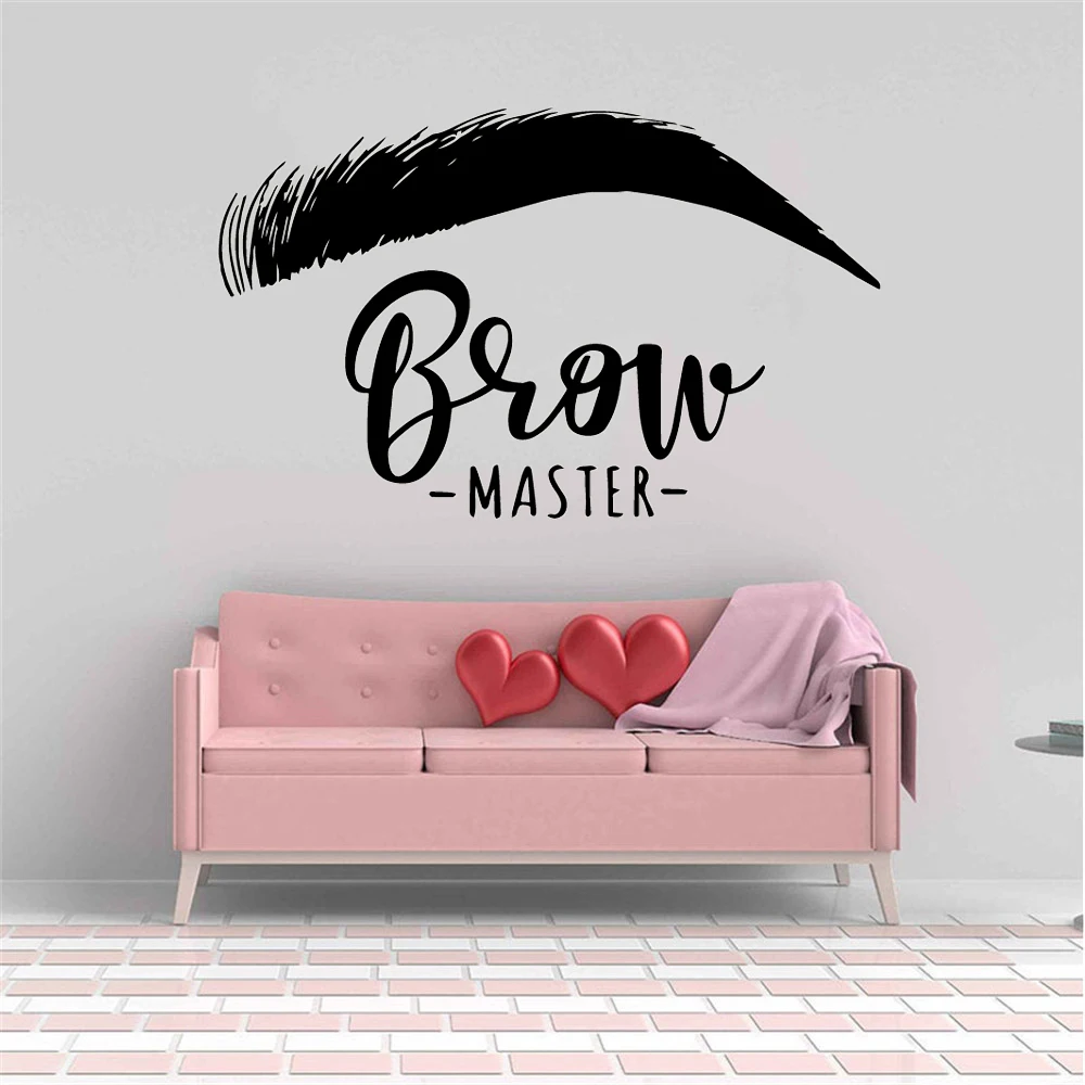 Beautiful Decal Brow Salon Decor Vinyl Wall Sticker For Beauty Salon Stickers Wall Decals For Brow Master Wallpaper