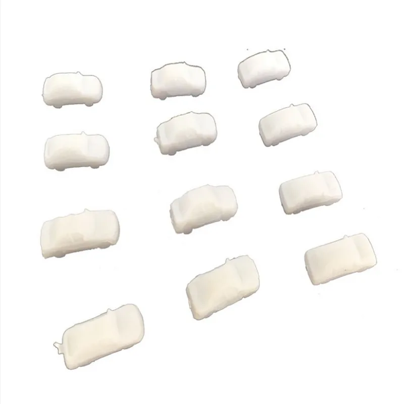 High Quality 100pcs/lot 1:500 Scale ABS Plastic White Car For Architectural Model Making Train Layout