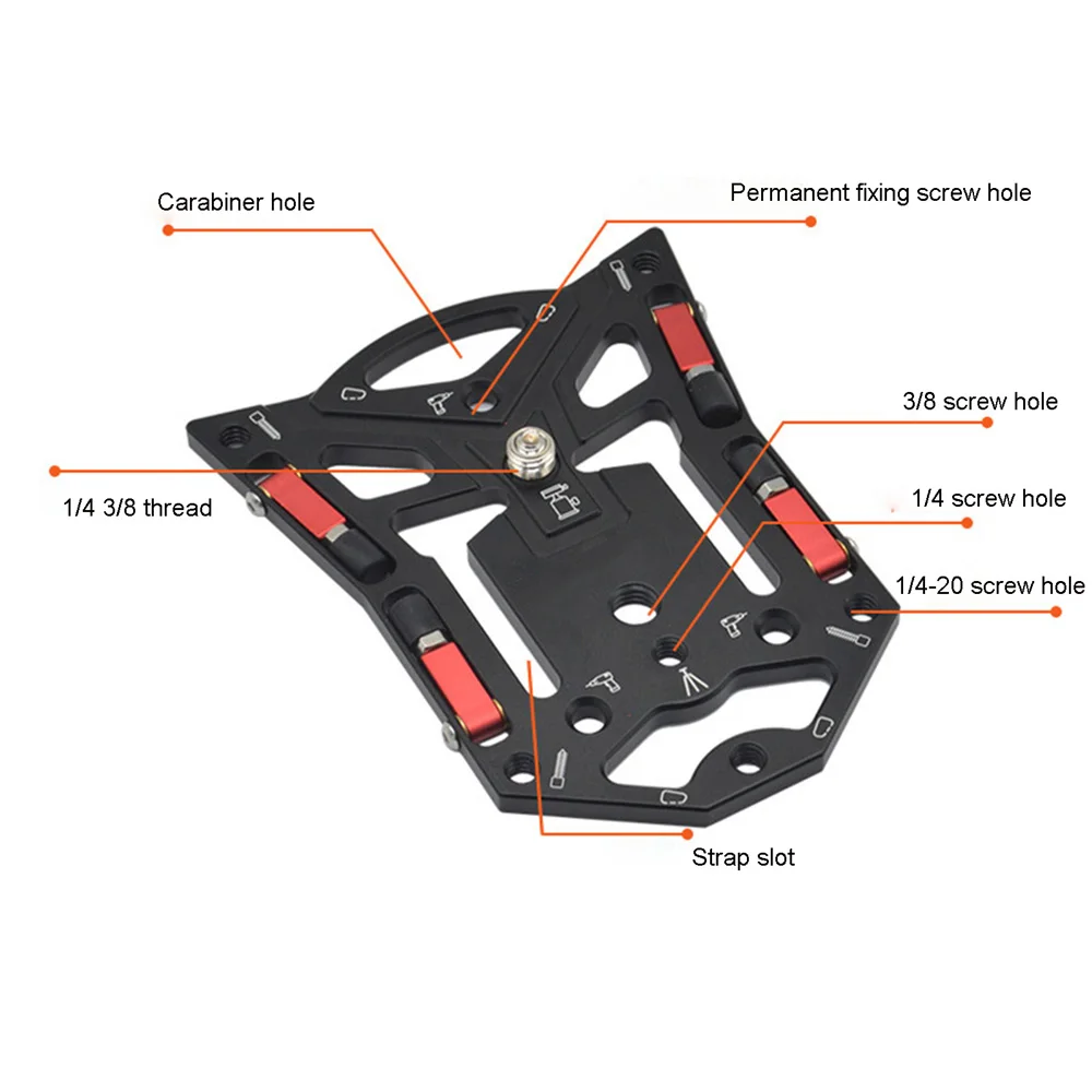 For Gopro Multifunctional Camera Bracket Quick Release Stable Flat Tripod Base Camera Phone SLR Camera Photography Accessories