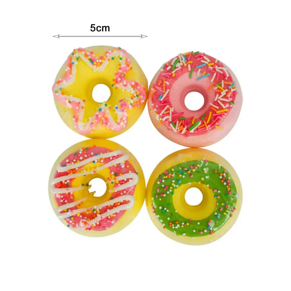 4Pcs/Set Shower Bubble Bath Ball kit Handmade Donut Style Fragrant Natural Donuts Skin Bath Bombs Salt Ball Fragrances