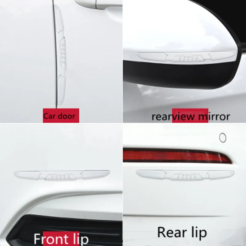 Car Door Edge Guards Anti-Scratch Protector Universal Auto Door Bumper Guard Anti-Collision Protector 4 PCS (Transparent)