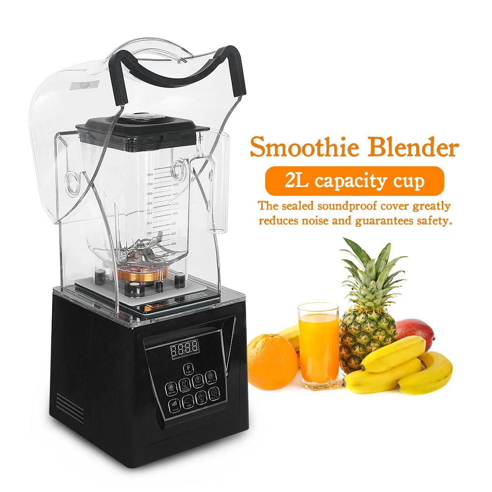 ITOP 2L Blender do Smoothie dźwiękoszczelne 2200W komercyjne profesjonalne Blender Bar sokowirówka robot kuchenny ostrze ze stali nierdzewnej 220V