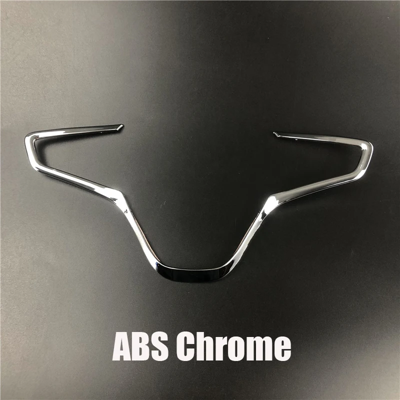 For Chevrolet Cruze Bolt EV Equinox Malibu XL / Opel Ampera Car Accessories Steering Wheel Trim Cover Chrome Sticker