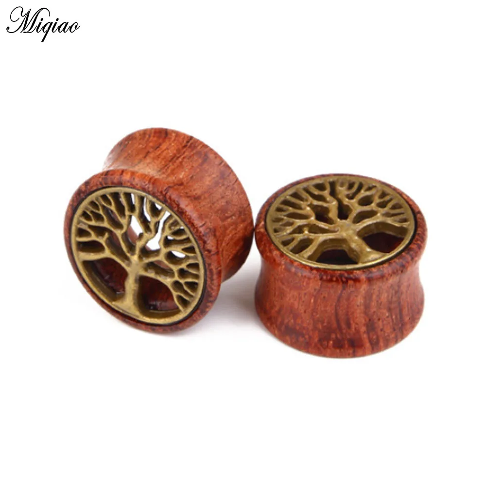 

Miqiao 1pair Ear Plugs Wooden Tunnels Saddle Ear Gauges 8mm-20mm Body Piercing Jewelry for Men Women Expanders