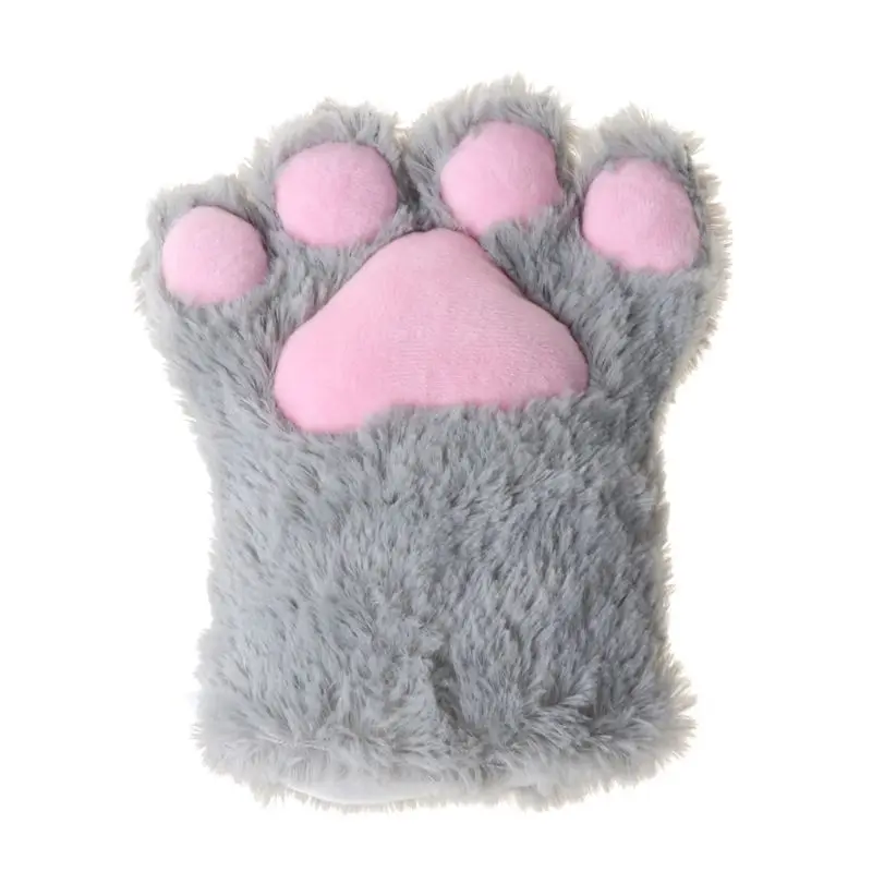 Japanischen Frauen Mädchen Nette Bär Katze Pfote Handschuh Winter Warm Dicken Flauschigen Plüsch Cartoon Tier Anime Lolita Cosplay Volle Finger