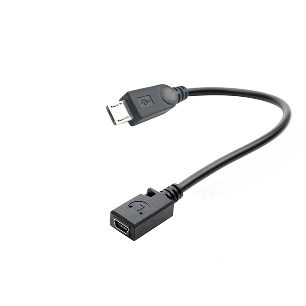 90 Degree 4x Angle Micro Male to Mini Female USB Adapter Converter Data Charger Cable CORD new up down right left