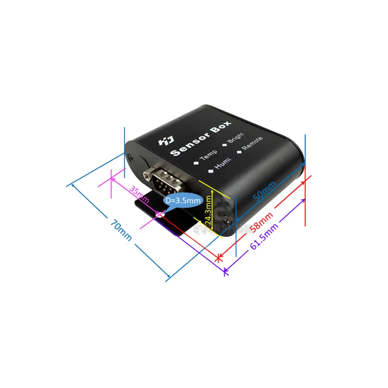 Huidu RGB Function Sensor Box Support IR Température/Humidité/Luminosité Capteur Fonctionne avec HD-D15/D35/C15/C35/A30 Pour Affichage LED