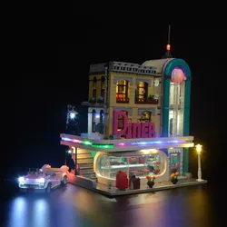 LED Light Kit For 10260 Creator Downtown Diner Building Block Lighting Set DIY Toys Set (Not Included Building Blocks)