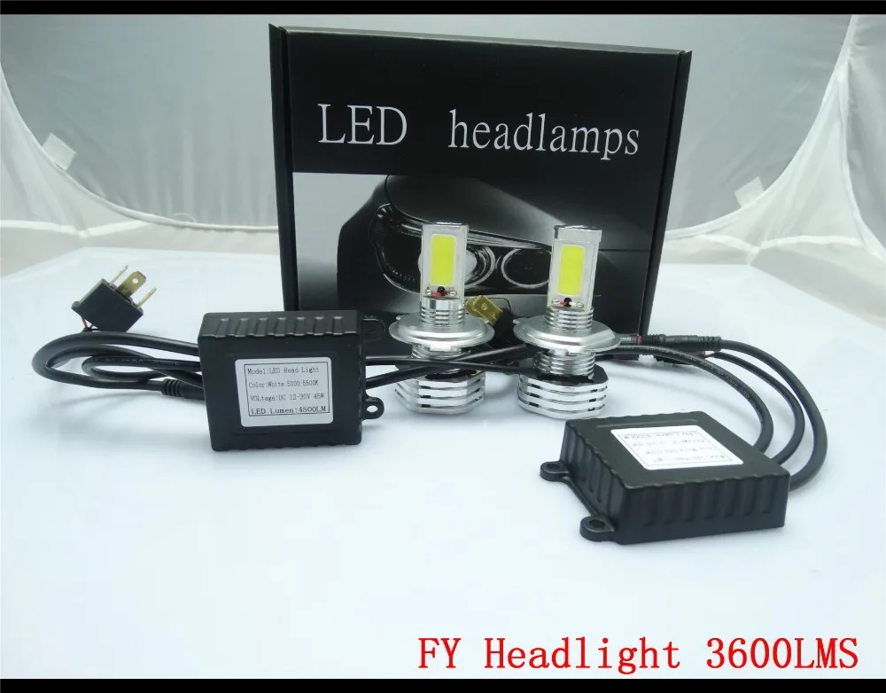 

Seller Recommand!!! Par Car Headlamp 6000LM 5500K 55W High Power 3-Sides Epistar LED H7 PX26D LED Low Beam Headlamps Light