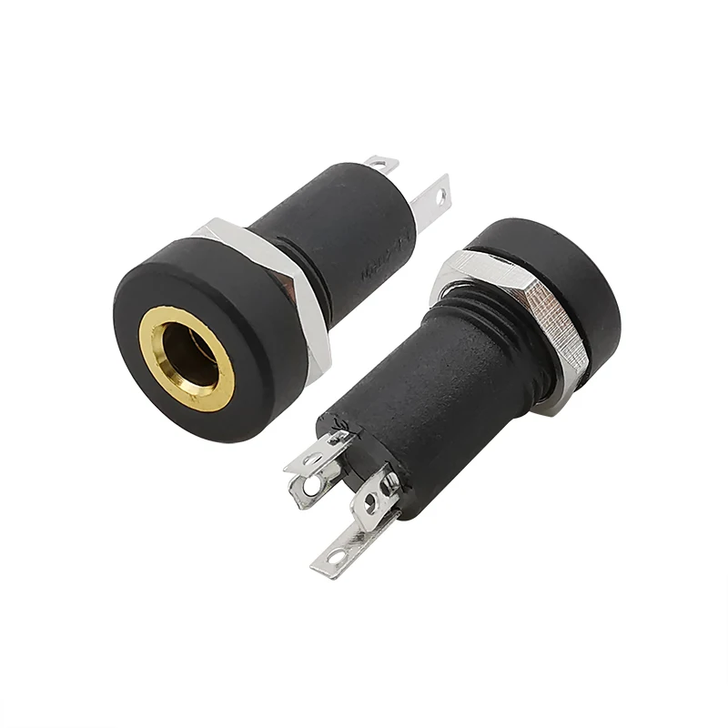 5/10Pcs PJ-392A 3.5mm 4 pin Audio Socket Headphone Female Connector With Nuts 3.5 mm 4 Pole Panel Mount Jack PJ392A