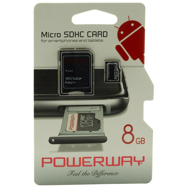 POWERWAY PWR-8 MICRO 8GB SD MEMORY CARD (CLASS 10)