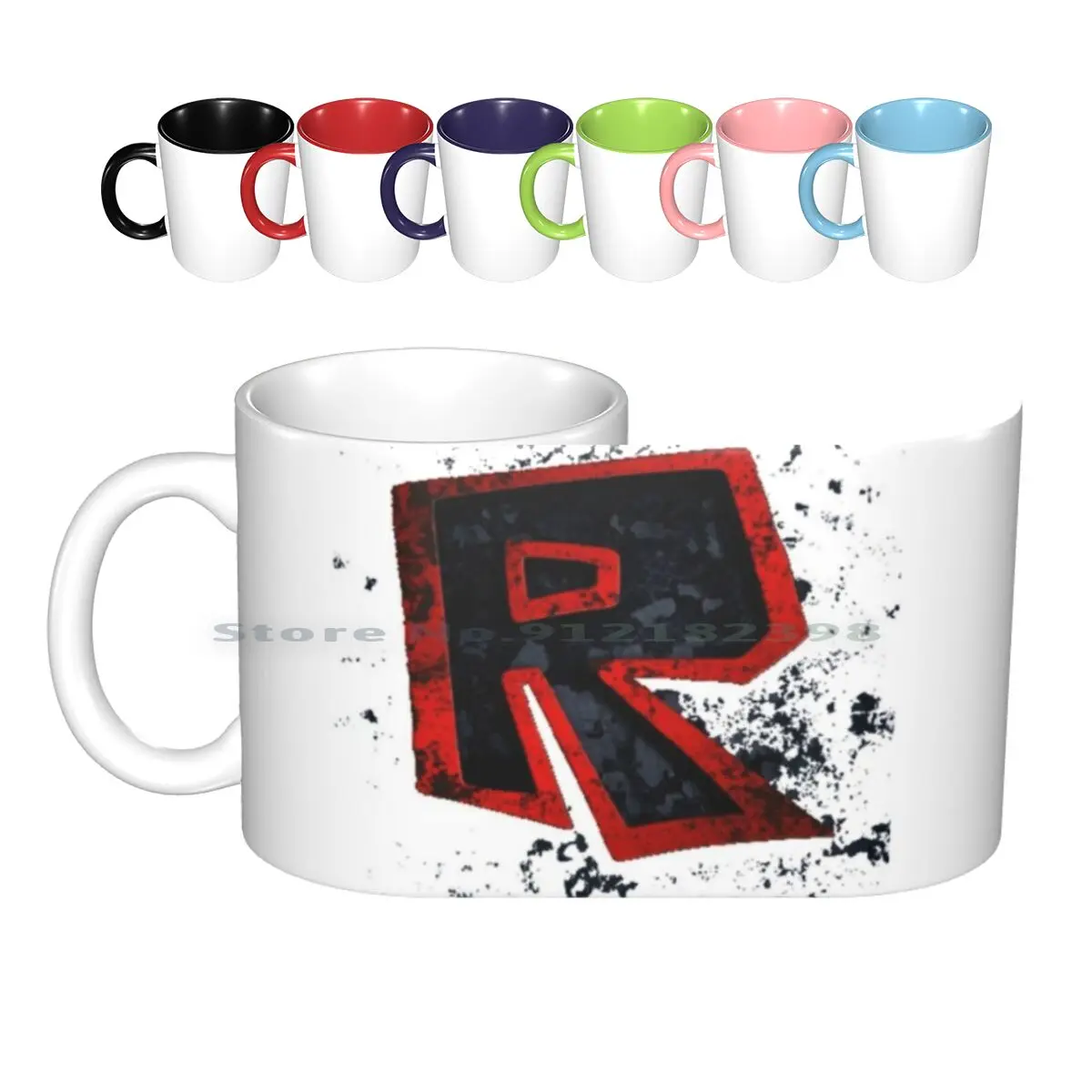 Logo Black And Red Ceramic Mugs Coffee Cups Milk Tea Mug Games Logo Creative Trending Vintage Gift Bottle Cup