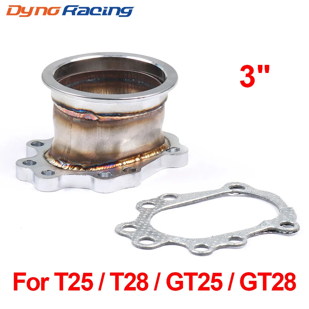 T25 T28 GT25 GT28 8 BOLZEN auf 3" V-Band Abgaskrümmer Konverter Adapter Flansch BX 102187