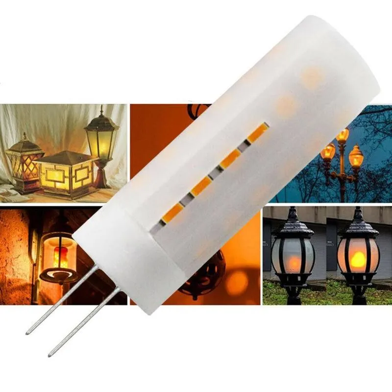 Torch Light LED Fire Flame Bulb G4 Flickering Flame Effect Corn light DC 2W Emulation Fire Flicker Burning Decoration lamp Corn