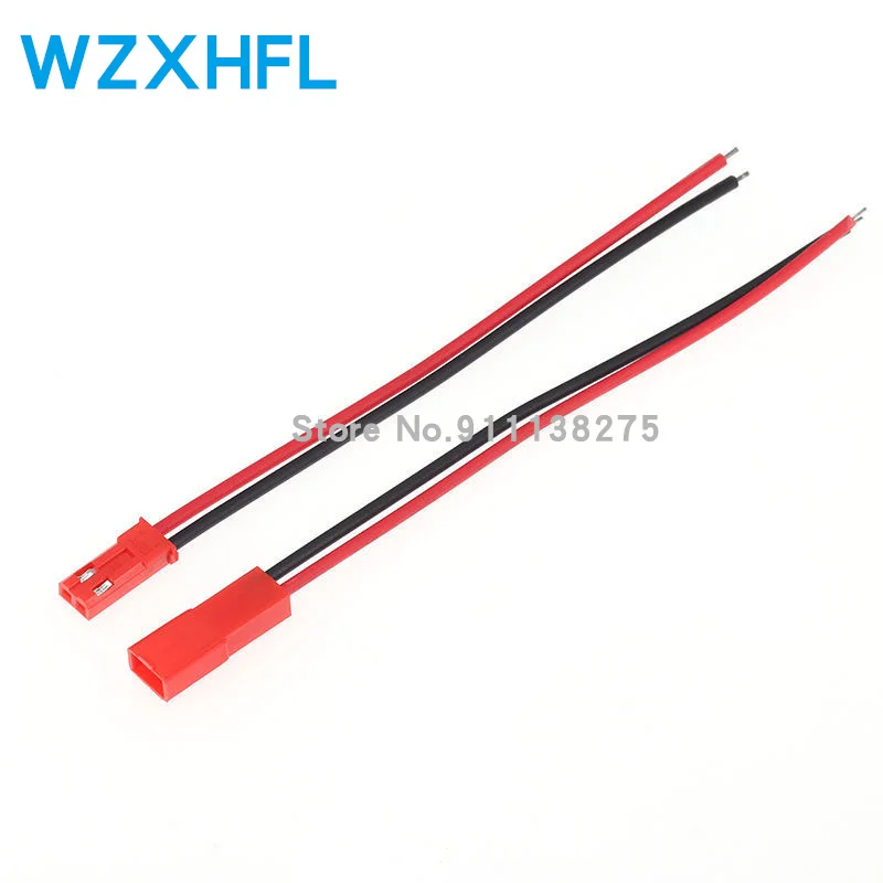 10 Paar Jst Plug Kabel Man + Vrouw Voor Rc Batterij 100Mm/200Mm/300Mm