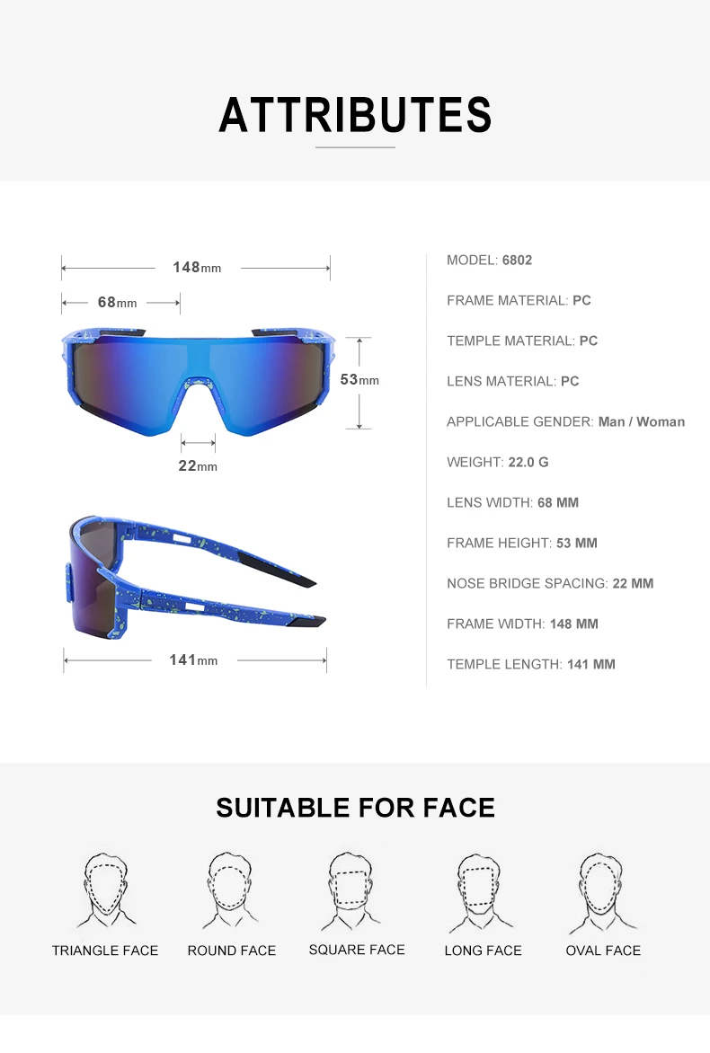 Übergroße randlose Sport-Polarisations-Sonnenbrille für Damen, neue modische rahmenlose Shield-Sonnenbrille für Herren, Outdoor-Fahrradbrille 2026 – Detail 10
