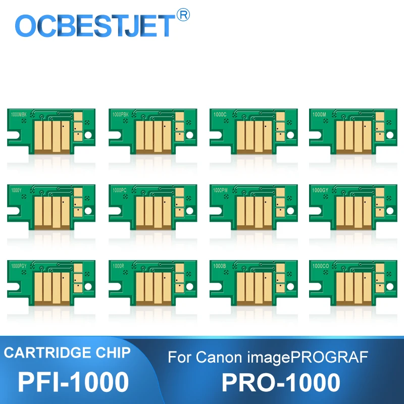

80ML For Canon PFI-1000 PFI1000 One Time Use Cartridge Chip For Canon imagePROGRAF PRO-1000 PRO1000 Printer Disposable Chips