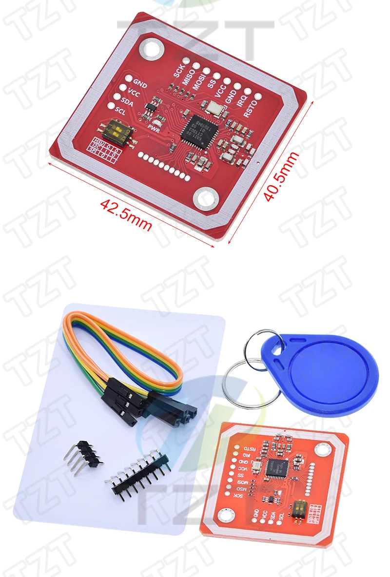 TZT RFID-Modul RC522 MFRC-522 RDM6300 PN532 Kits S50 13,56 MHz 125 kHz 6 cm mit Tags SPI Write & Read für Arduino Uno 2560 – Detail 11