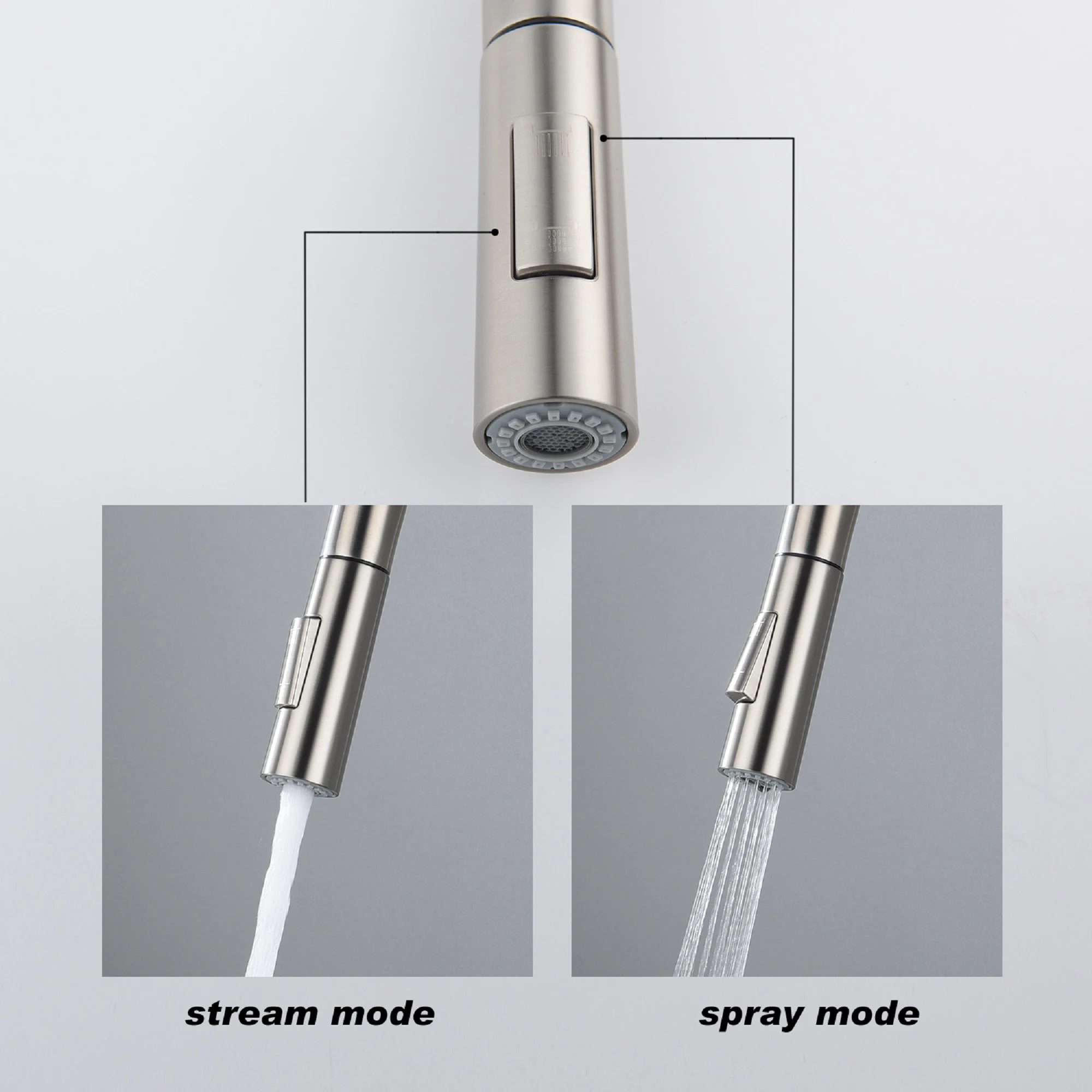 3 Color Pull Out Black Sensor Kitchen Faucets Stainless Steel Smart Induction Mixed Tap Touch Control  Single Handle Sink Tap