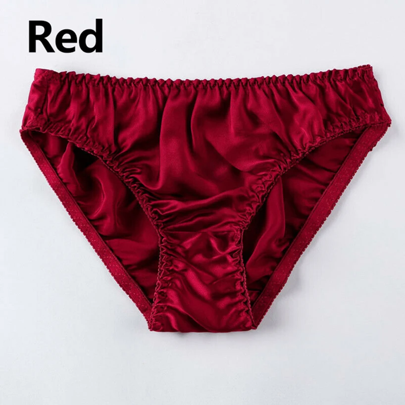 Sexy Real Silk Women\'s Underwear Seamless Panties Female Briefs Ladies Comfortable Lingerie Mid Waist Undershorts 2022 Summer