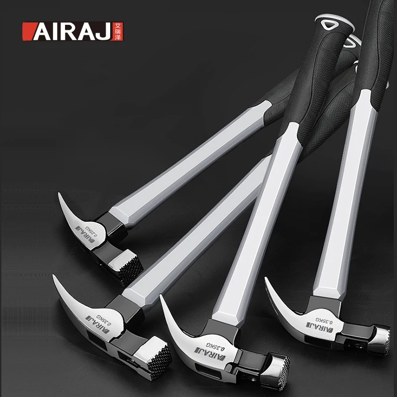AIRAJ مسمار مطرقة متعددة الوظائف مخلب مطرقة عدم الانزلاق مقبض مطرقة المغناطيسي التلقائي مسمار شفط المطرقة