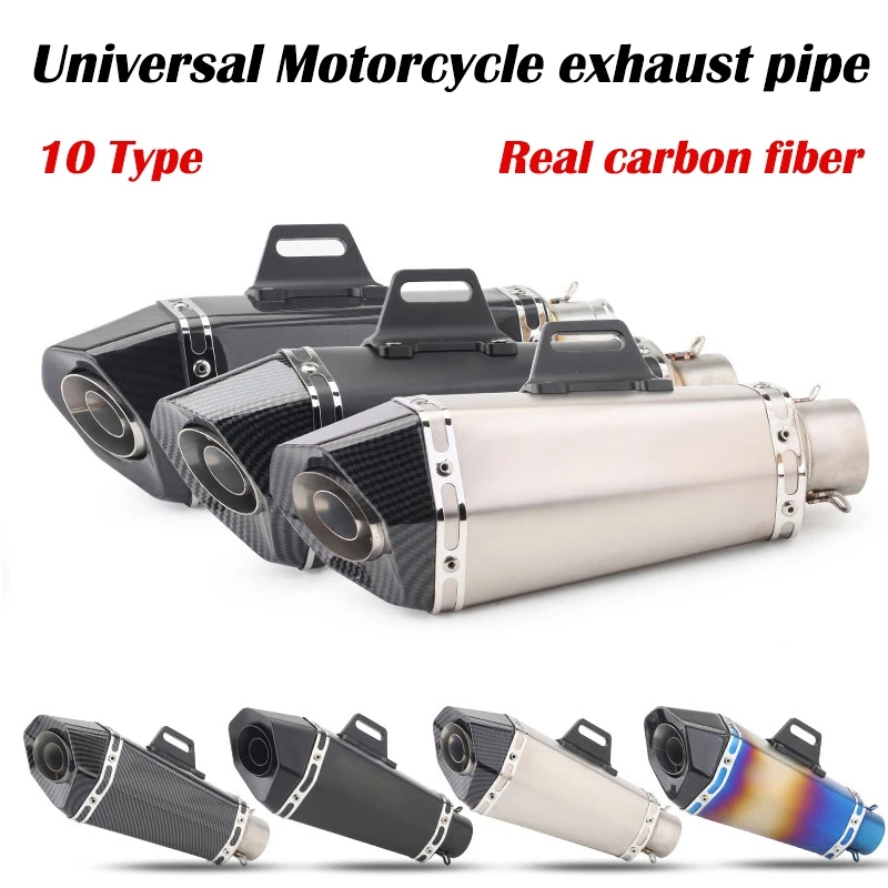 

Carbon Fiber 38-51mm Universal Motorcycle Exhaust Pipe Muffler Tube Escape For Z900 MT09 KTM390 CBR1000 R6 FZ8 R25