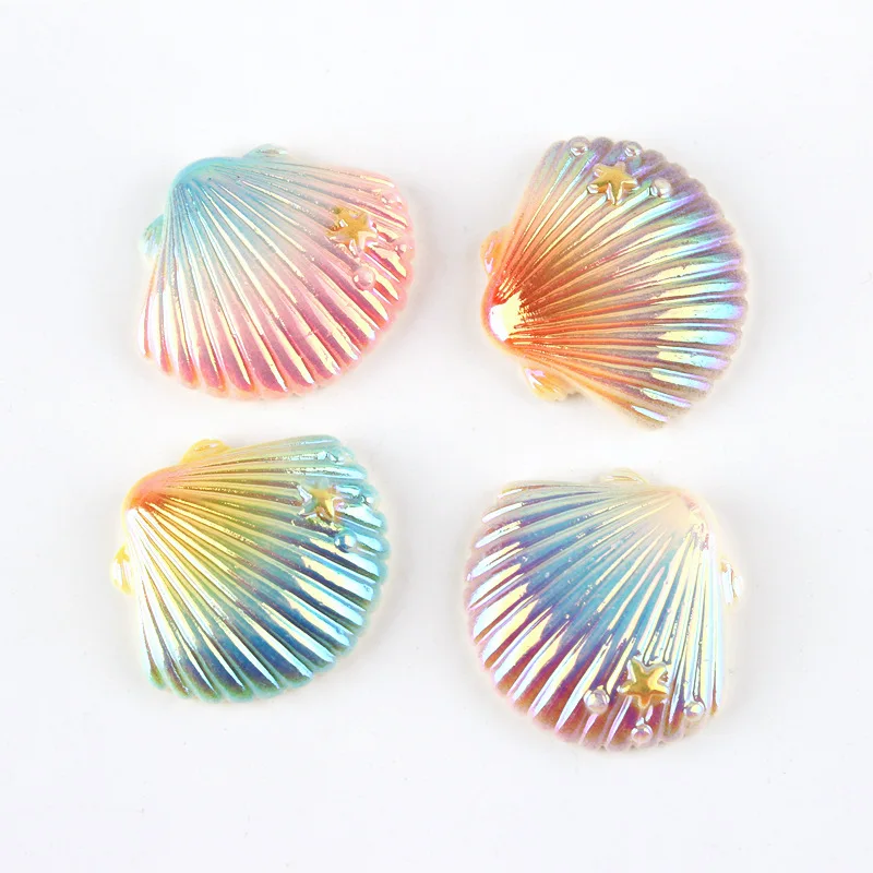 6pcs Colorful Shell Charms For Slime DIY Polymer Filler Addition Resin Accessories Toys  Modeling Clay Kit For Children