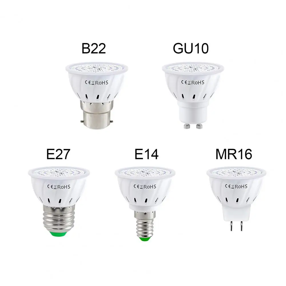 E27/E14/B22/GU10/MR16 LED Grow Light Bulb High Temperature Resistance Easy to Install Super Bright Plant Grow Lamp f