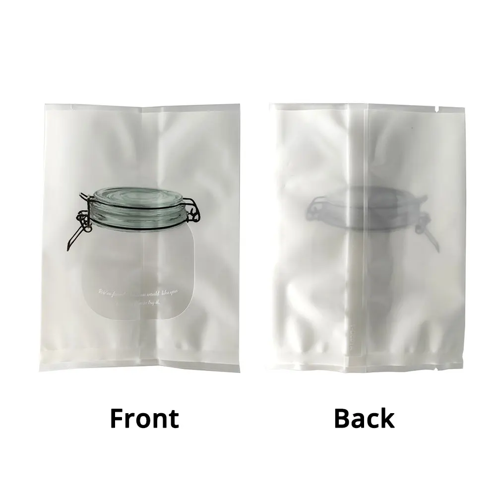 Mylar Storage Bags with Clear Window,Vacuum Seal Cookie Package Bags, Plastic Bags,Jar Printing,Flat Tear Notch Pouches,Matte PP