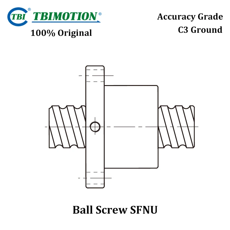 Imagem -06 - Tbi Motion Sfnu3210 500 mm Sfu c3 c5 Parafuso Esférico à Terra Eixo de Rosca de Usinagem Final Profissional Flange de Alta Precisão Cnc Maxtenso