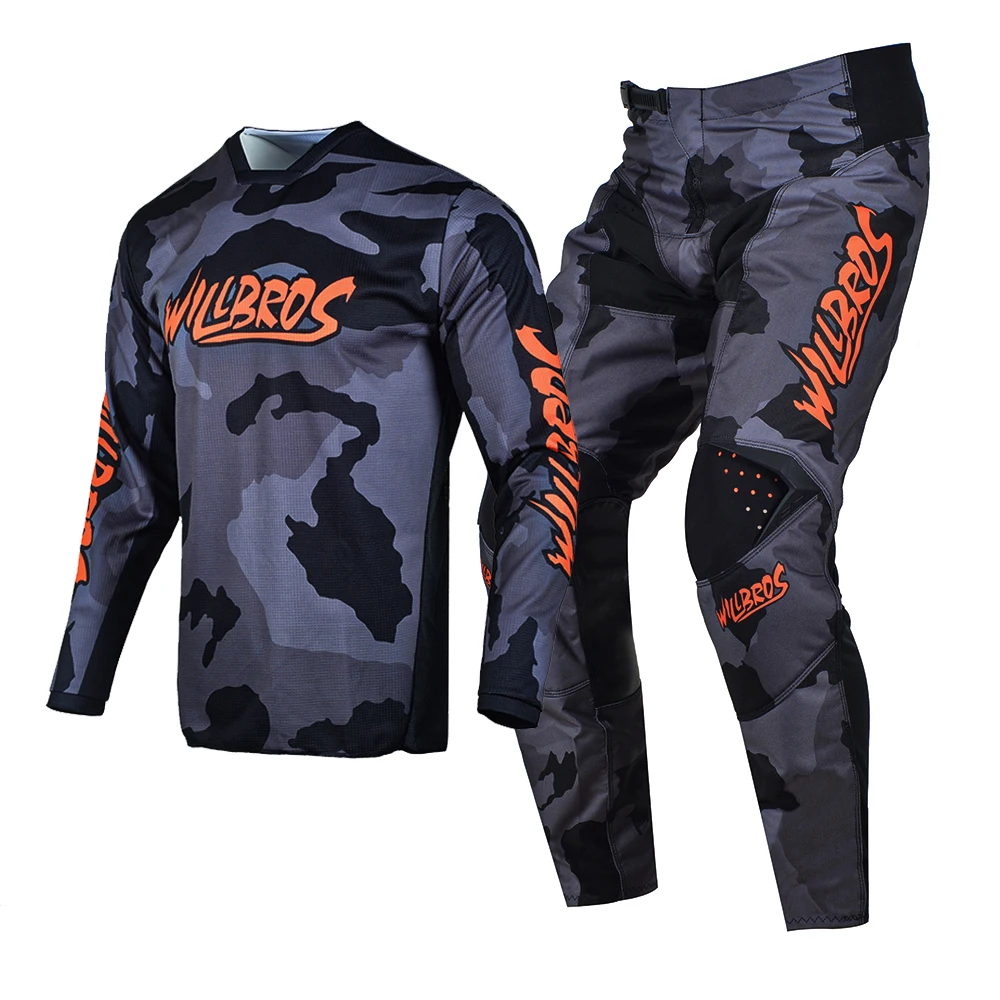 MX MTB Dirt Bike Gear Set 180 Oktiv Trev Jersey Pants Motocross Racing Willbros Offroad Kits Street Moto Black Suit Mens