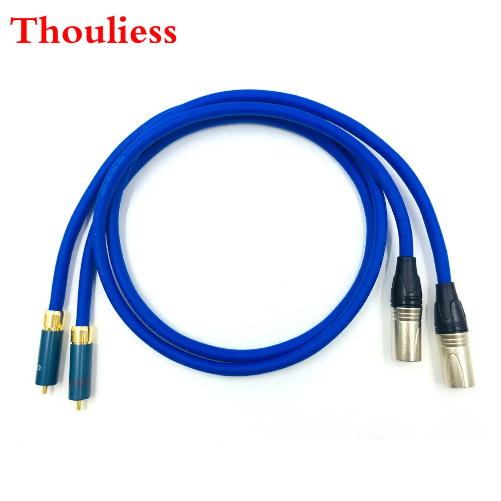 

Thouliess Pair Ortfon-1 RCA to XLR Male to Male Balacned Audio Interconnect Cable XLR to RCA Cable with CARDSA Clear-Light-USA