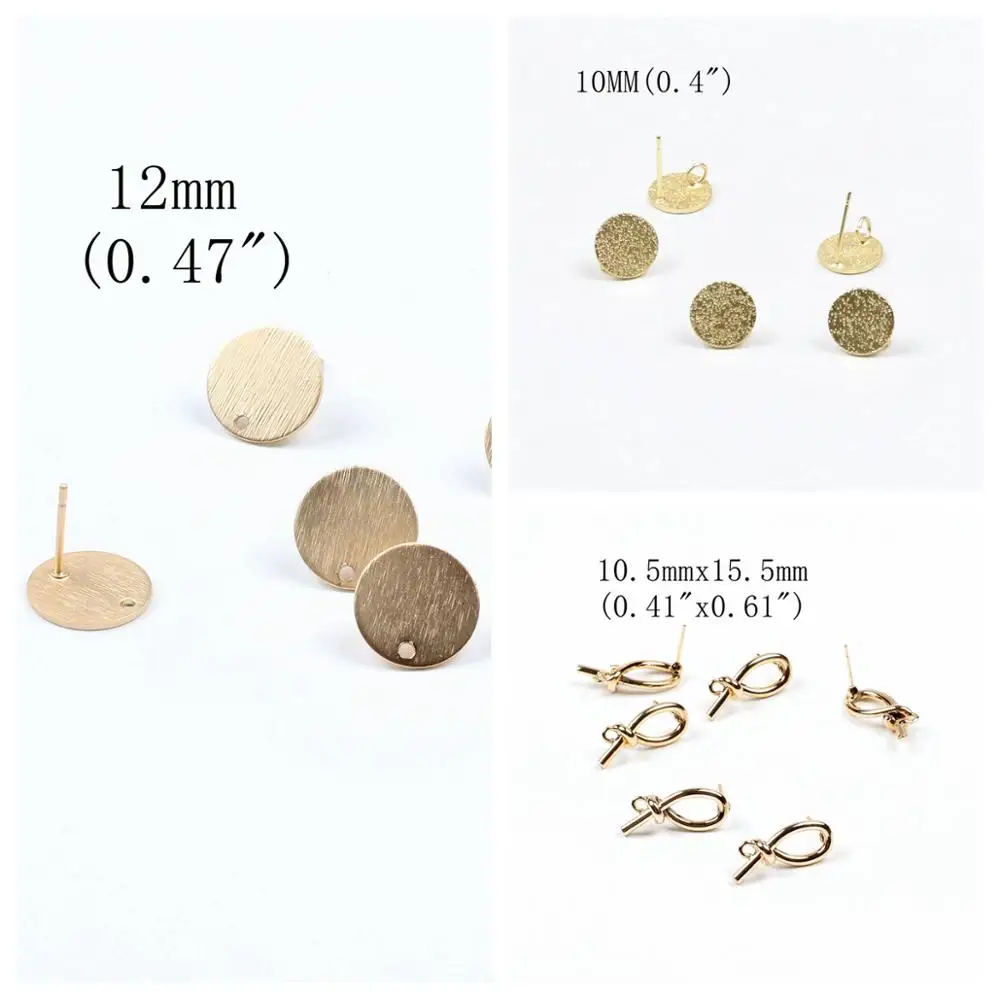 

1lot 6pcs Planted Stainless steel Earring Stud,Post Earrings With Wavy round Shape Connector Charm,Finding,