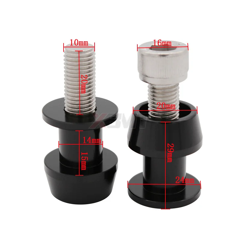 Motorcycle 10MM Swingarm Spools Slider Stand Screws For Kawasaki Ninja 250R EX250 300R EX300 400R ER4N 500 EX500 750R ZX750