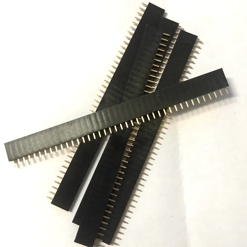 10pcs 40 Pin 1x40 Single Row Male And Female 2.54 Breakable Pin Header Connector Strip For Arduino Black