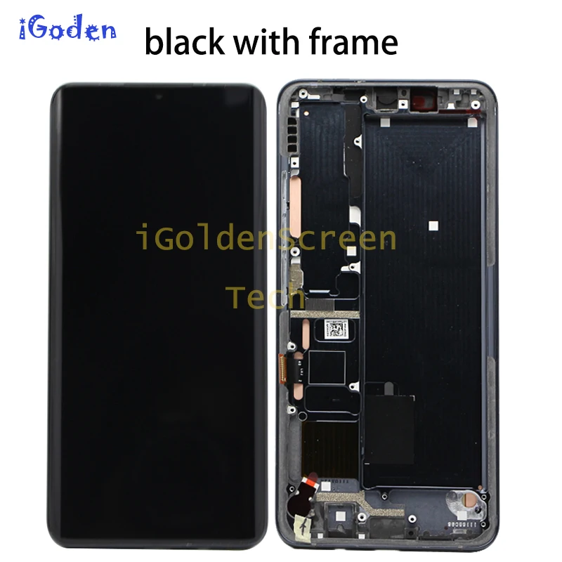 AMOLED For Xiaomi MI Note 10 note10 Pro Display With Frame Touch Panel Screen Digitizer For Xiaomi note10 cc9 pro lcd Pantalla