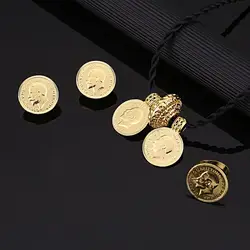 Ethiopian Gold Color Coin Jewelry Set Women Men Africa Coin Eritrea Habesha Jewelry