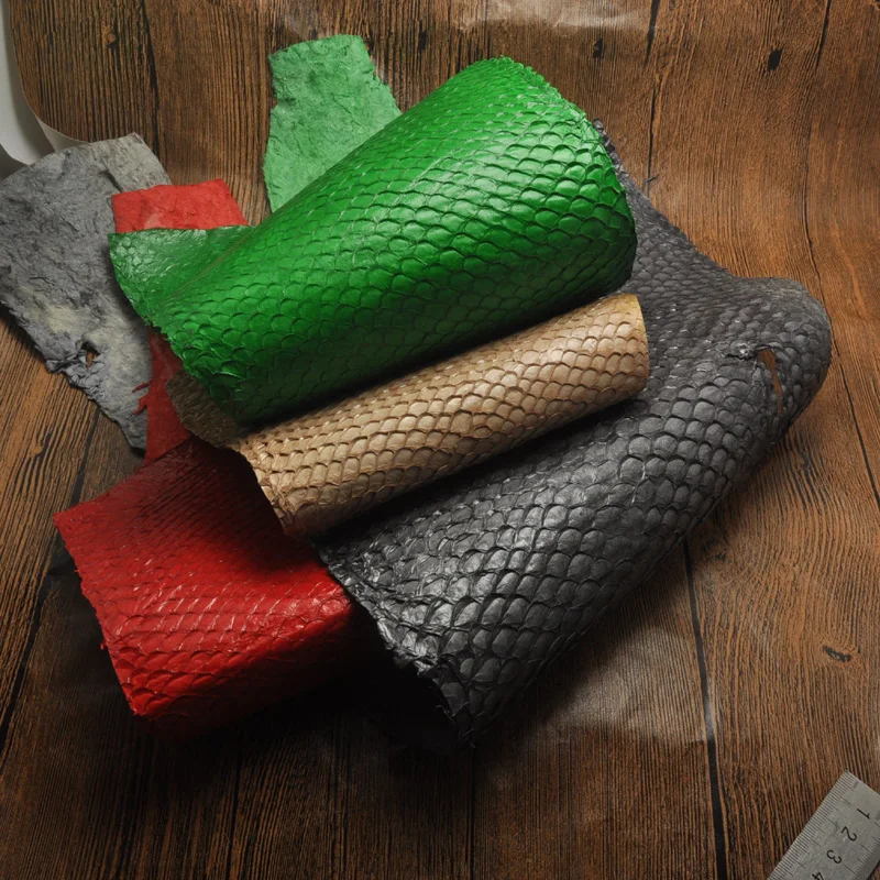 big size Nile carp fish skin DIY special leather for wallet material mobile phone shell material fish skin leather