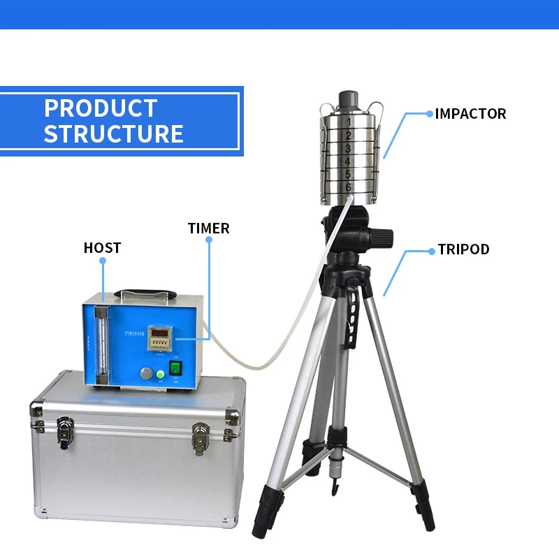 Six-stage sieve perforated air microbial sampler Airborne dust bacteria plankton bacteria sampling instrument