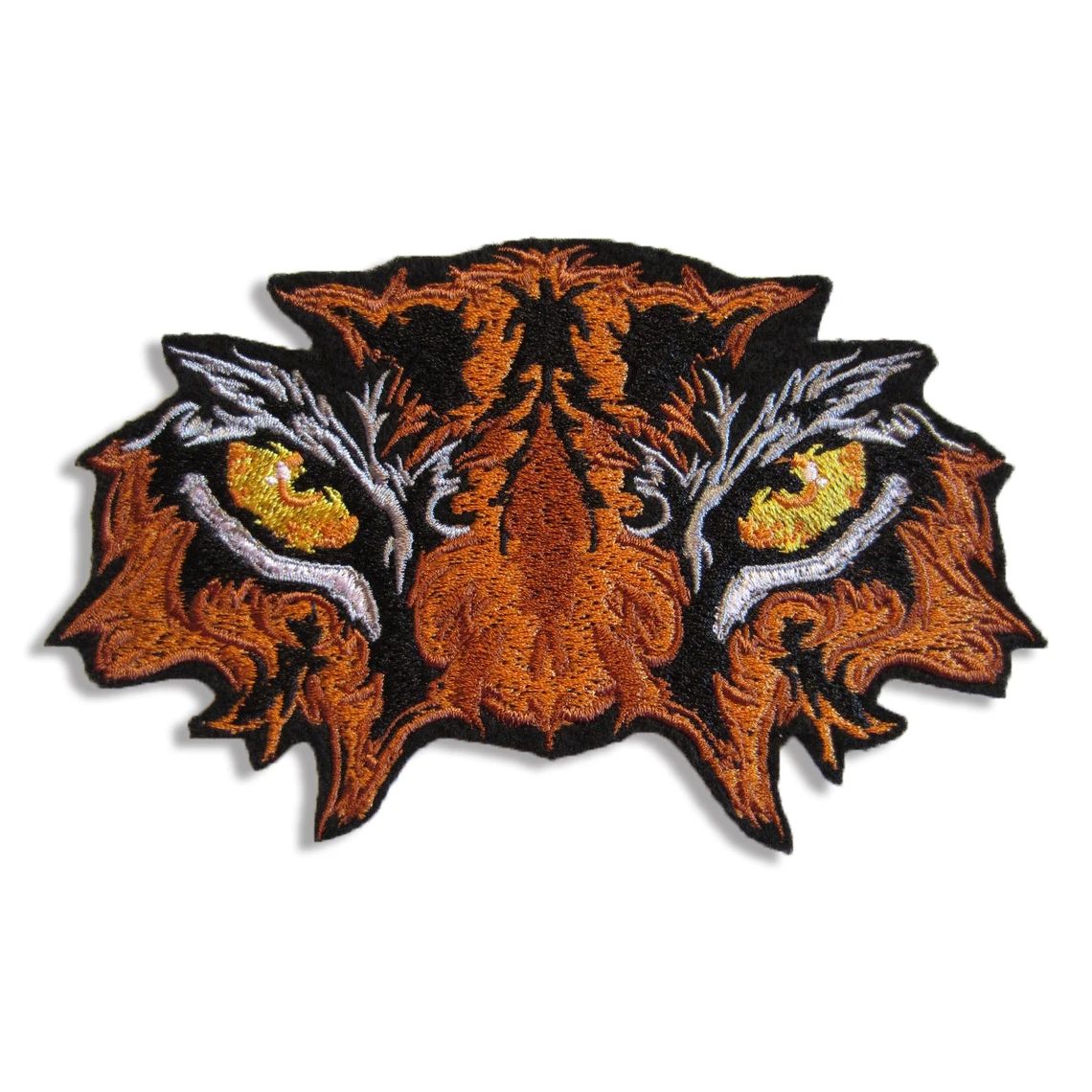 Embroidered Tiger Eyes Iron On Patch for Clothes Jackets Appliques Logo MC Cool Tiger Embroidery Sewing Animal Patches DIY