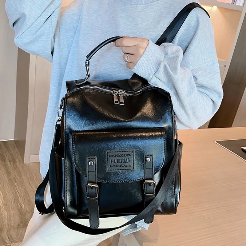 2023 Fashion Women Backpack High Quality Youth PU Leather Backpacks for Teenage Girls Female School Shoulder Bag Bagpack mochila