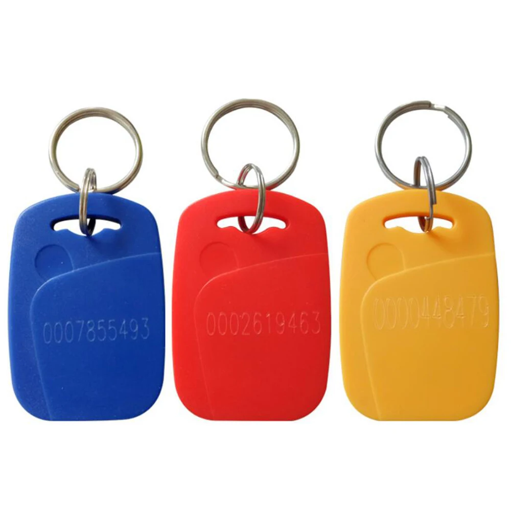 100pcs 125Khz Access Control Cards RFID Tags TK4100 Keychain Proximity EM ID Card Token Keyfobs for Access Control System