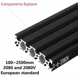 Arbitrary Cutting 1000mm 2080T-solt Al 2080V-solt European Standard Aluminum Extrusion Profiles For 3D Printer Parts CNC DIY