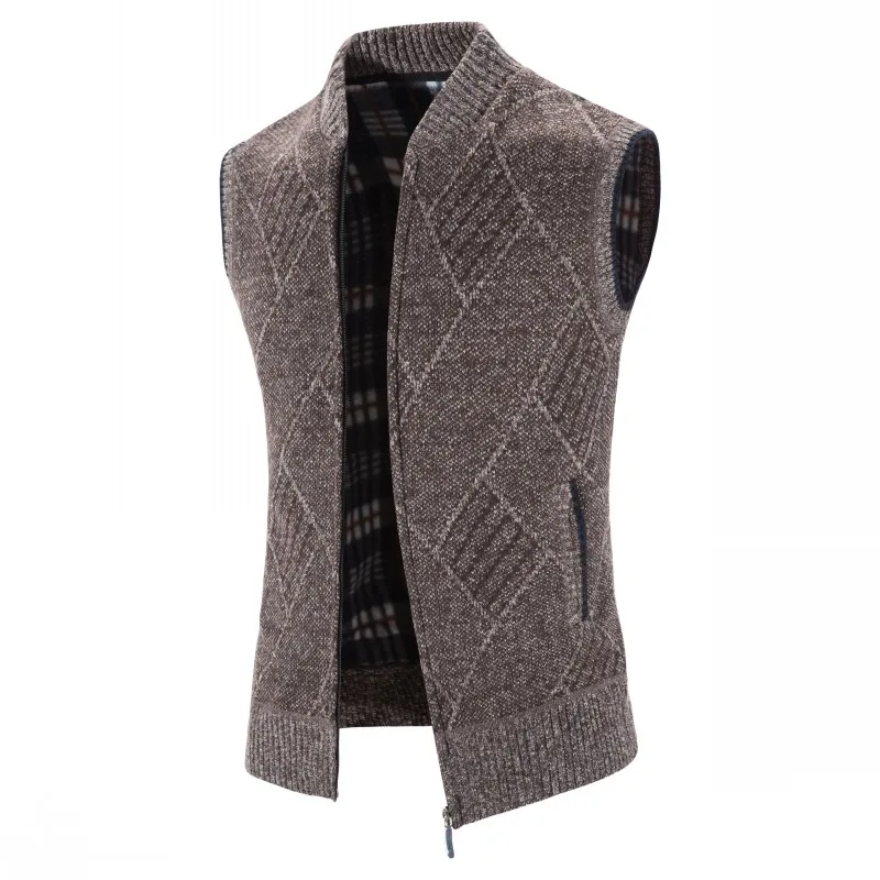 Men Winter Sweater Vest Slim Fit Sleeveless Cardigans Good Quality Male Thicker Warm Casual Sweaters Size 3XL