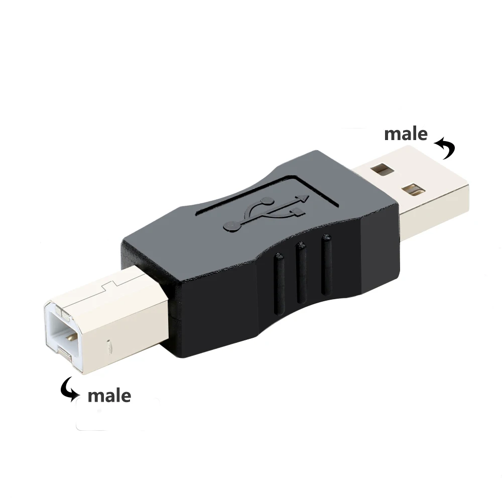 USB2.0 A Male & A Female to B Female printer print converter adapter connector USB 2.0 port retail wholesale USB 2.0 Adapter