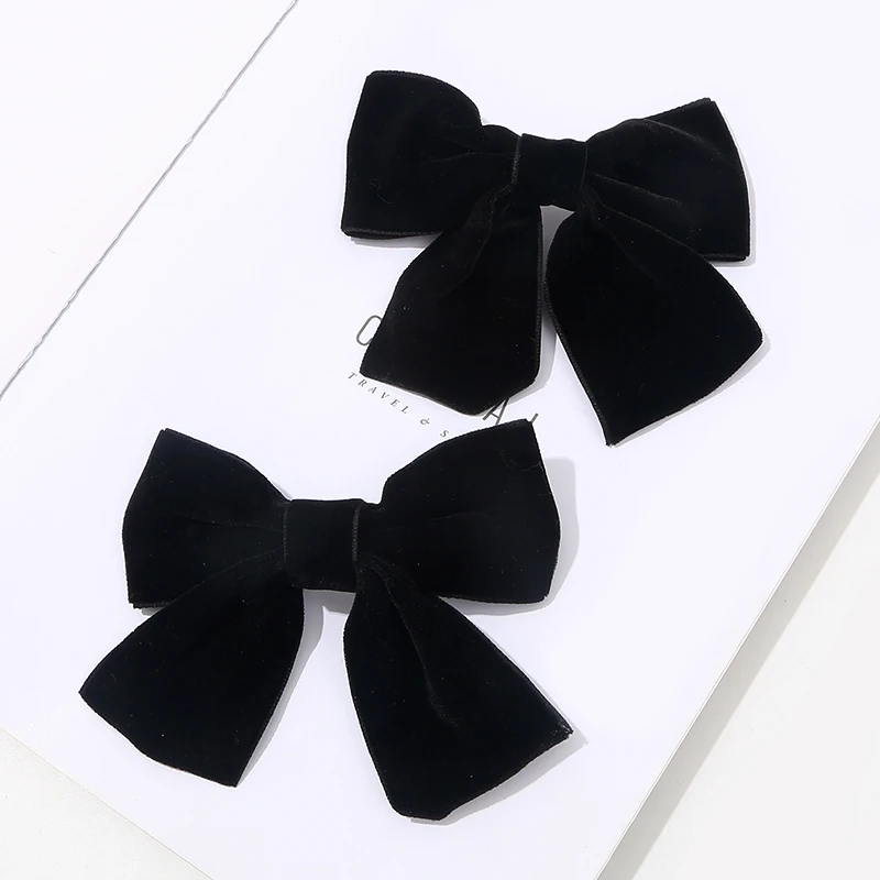 1PC koreańska spinka do włosów nakrycia głowy Hairgrips moda Barrette Bow klips do włosów półczęściowy boczny zacisk aksamitna opaska do włosów akcesoria do włosów Hot