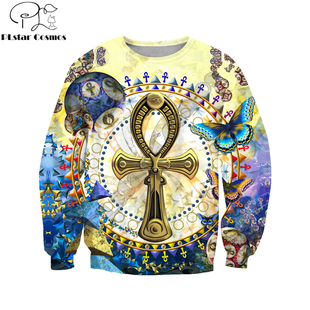 Ancient Egypt Ankh 3D All Over Printed Mens autumn Hoodie Harajuku Unisex Casual Pullover Streetwear Jacket Tracksuits DK125