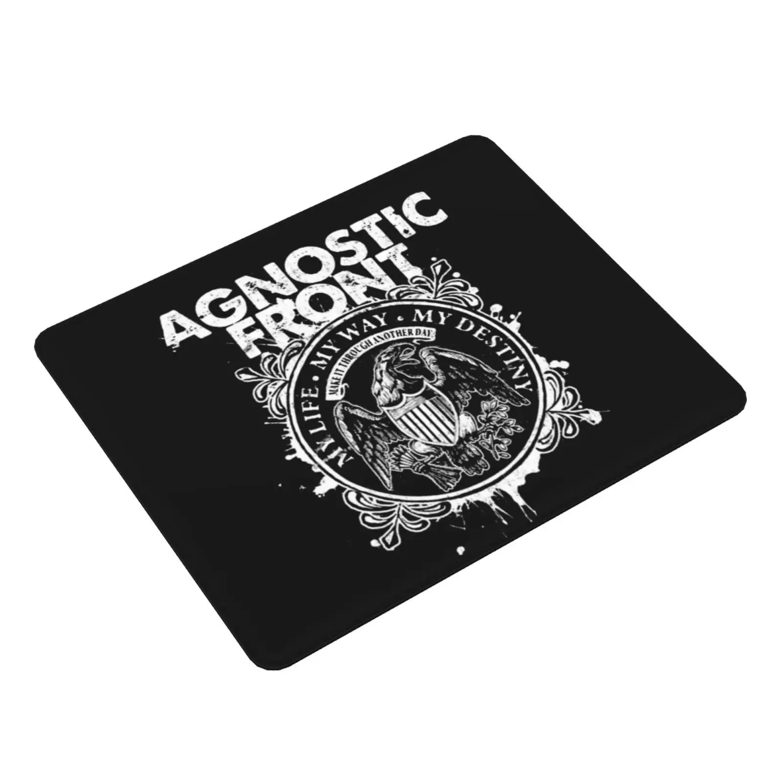 Agnostic Mouse Pad DIY Print Agnostic Front Rock Band Usa Hardcore New York Eagle Punk Black Flyer Hc