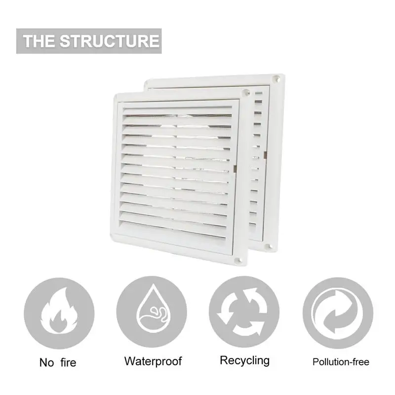 Vent Air Cover ครอบคลุมผนังกำแพงย่างระบายอากาศ Vents เพดานพลาสติกสำหรับภายในภายนอกลงทะเบียนเครื่องปรับอากาศเครื่องเป่ารู